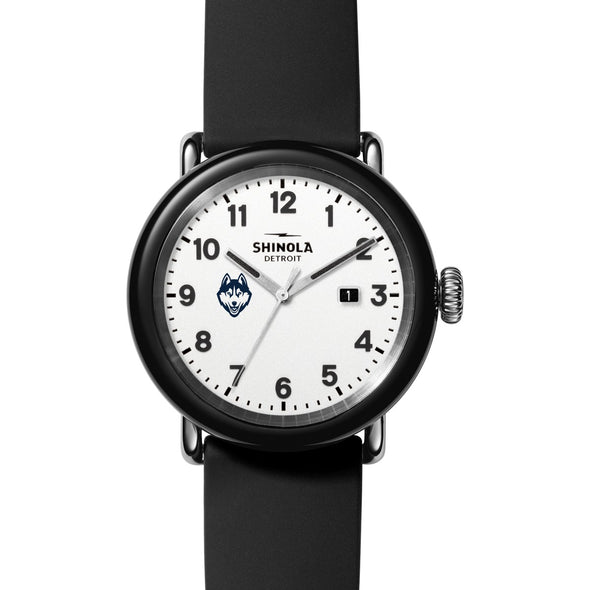 University of Connecticut Shinola Watch, The Detrola 43 mm White Dial at M.LaHart &amp; Co. Shot #2