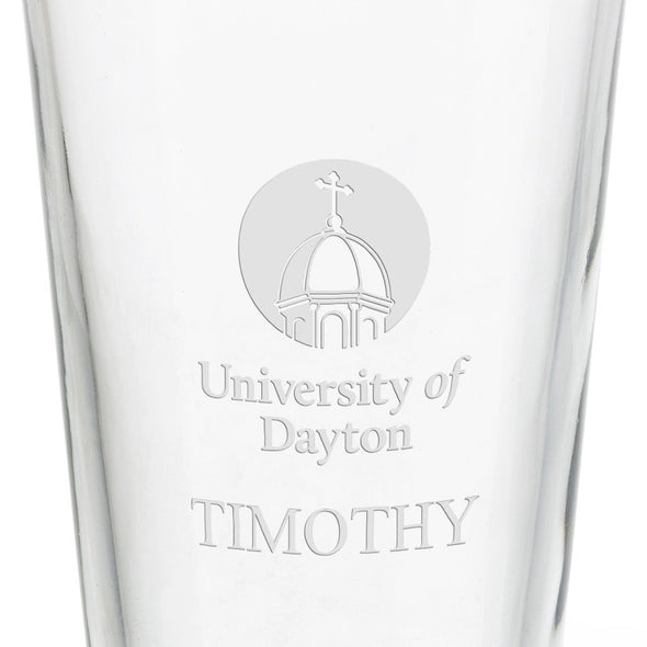 University of Dayton 16 oz Pint Glass Shot #3