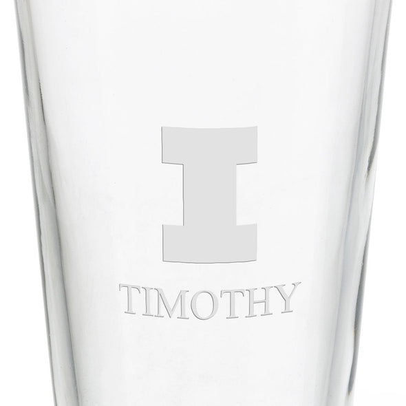 University of Illinois 16 oz Pint Glass Shot #3