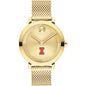 University of Illinois Women's Movado Bold Gold with Mesh Bracelet Shot #2