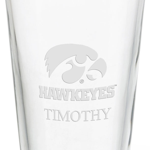 University of Iowa 16 oz Pint Glass Shot #3