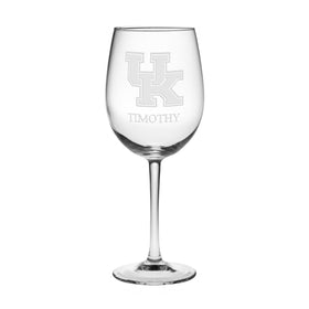 University of Kentucky Red Wine Glasses - Made in the USA Shot #1