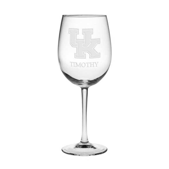 University of Kentucky Red Wine Glasses - Made in the USA Shot #1