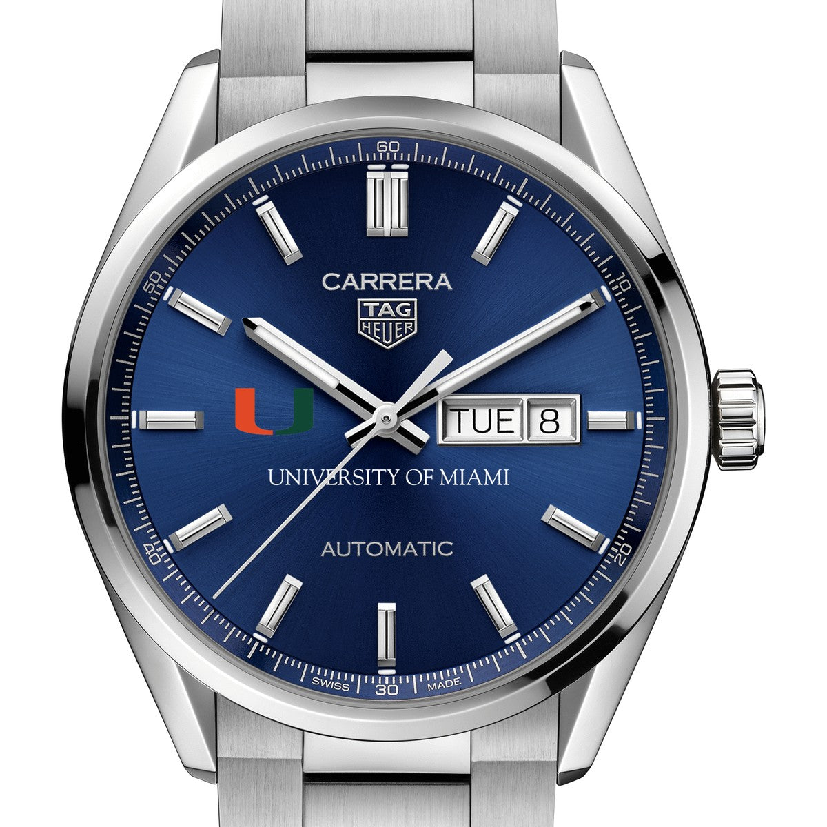 Miami Men s TAG Heuer Carrera with Blue Dial Day Date Window M