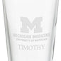 University of Michigan Medical School 16 oz Pint Glass - Set of 2 Shot #3