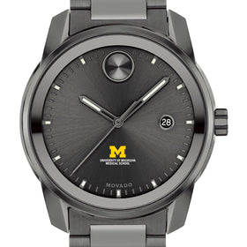 University of Michigan Medical School Men&#39;s Movado BOLD Gunmetal Grey with Date Window Shot #1