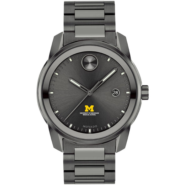 University of Michigan Medical School Men&#39;s Movado BOLD Gunmetal Grey with Date Window Shot #2