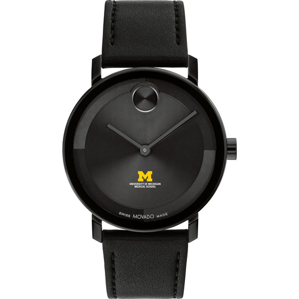 University of Michigan Medical School Men&#39;s Movado BOLD with Black Leather Strap Shot #2