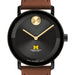 University of Michigan Medical School Men's Movado BOLD with Cognac Leather Strap