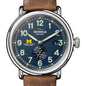 University of Michigan Medical School Shinola Watch, The Runwell Automatic 45 mm Blue Dial and British Tan Strap at M.LaHart & Co. Shot #1