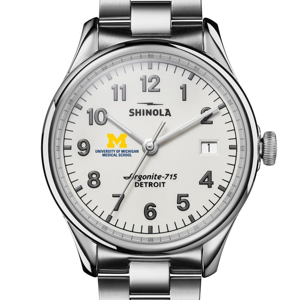 University of Michigan Medical School Shinola Watch, The Vinton 38 mm Alabaster Dial at M.LaHart &amp; Co. Shot #1