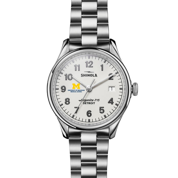 University of Michigan Medical School Shinola Watch, The Vinton 38 mm Alabaster Dial at M.LaHart &amp; Co. Shot #2