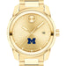 University of Michigan Men's Movado BOLD Gold with Date Window