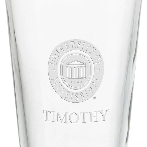 University of Mississippi 16 oz Pint Glass Shot #3