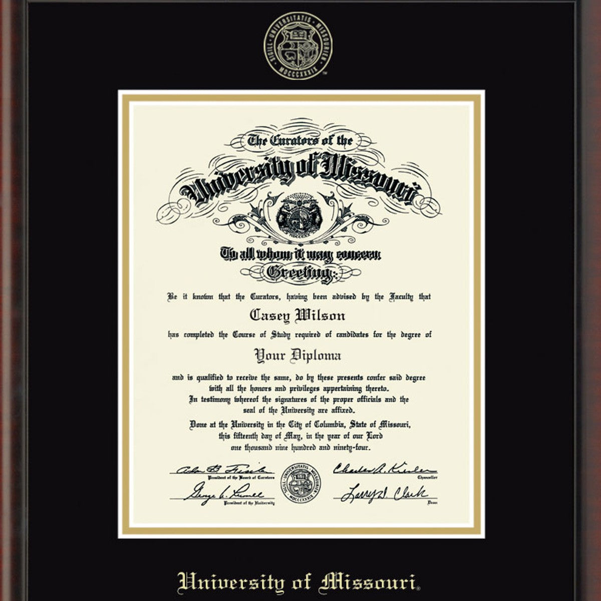 University of Missouri diploma frame Columbia campus photo certificate framing graduation document degree gift graduate holder case 2024 grad