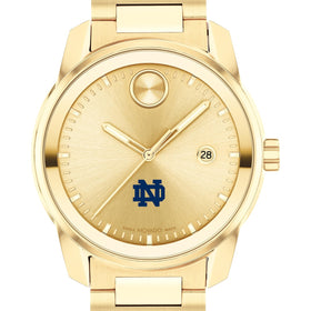 University of Notre Dame Men&#39;s Movado BOLD Gold with Date Window Shot #1