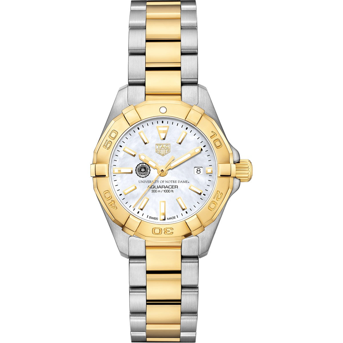 University of Notre Dame TAG Heuer Two Tone Aquaracer for Women