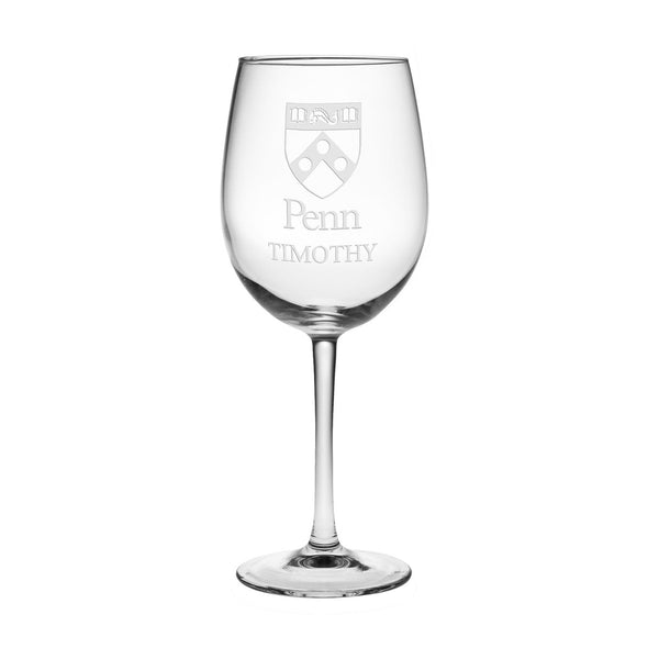 University of Pennsylvania Red Wine Glasses - Made in the USA Shot #1