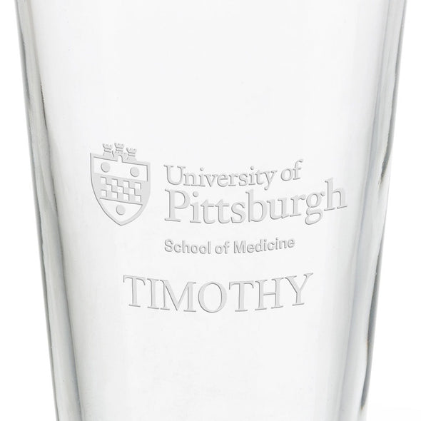 University of Pittsburgh School of Medicine 16 oz Pint Glass Shot #3