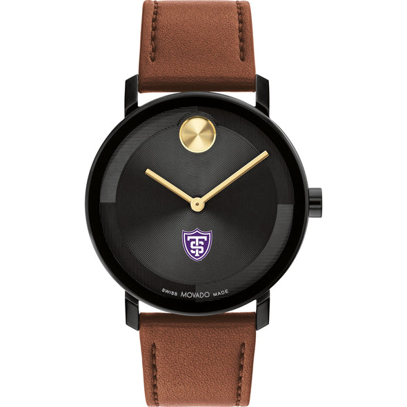 University of St. Thomas Men&#39;s Movado BOLD with Cognac Leather Strap Shot #2