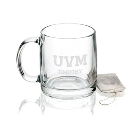 University of Vermont 13 oz Glass Coffee Mug Shot #1