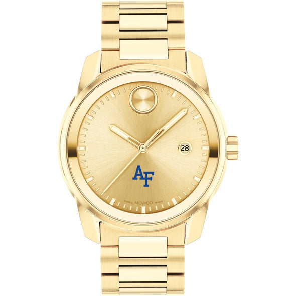 US Air Force Academy Men&#39;s Movado BOLD Gold with Date Window Shot #2