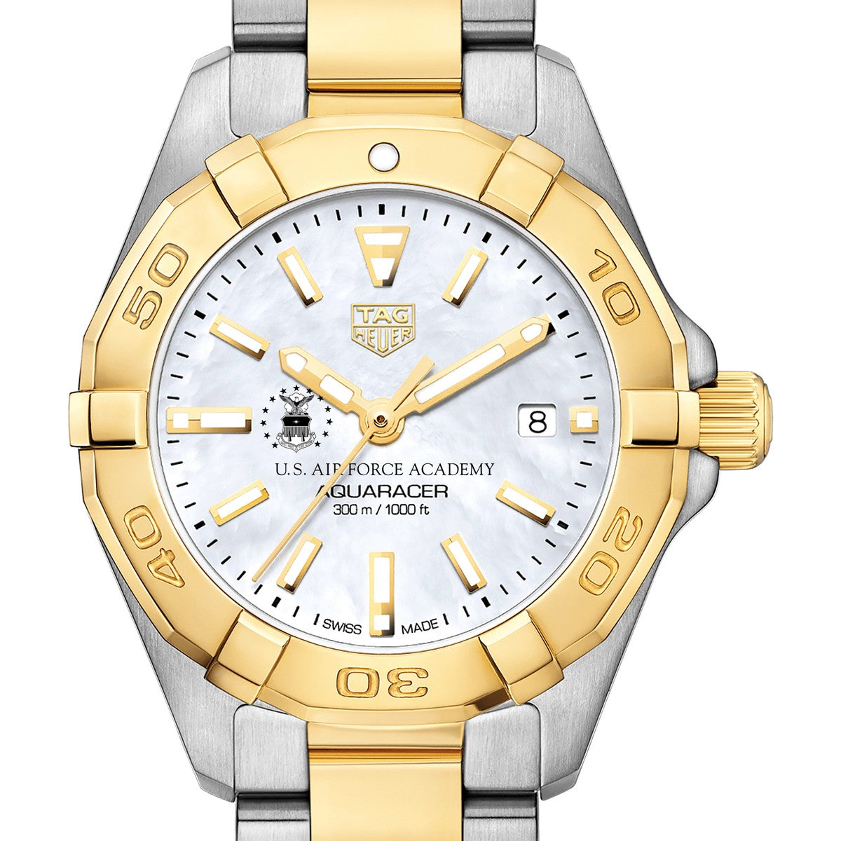 US Air Force Academy TAG Heuer Two Tone Aquaracer for Women M