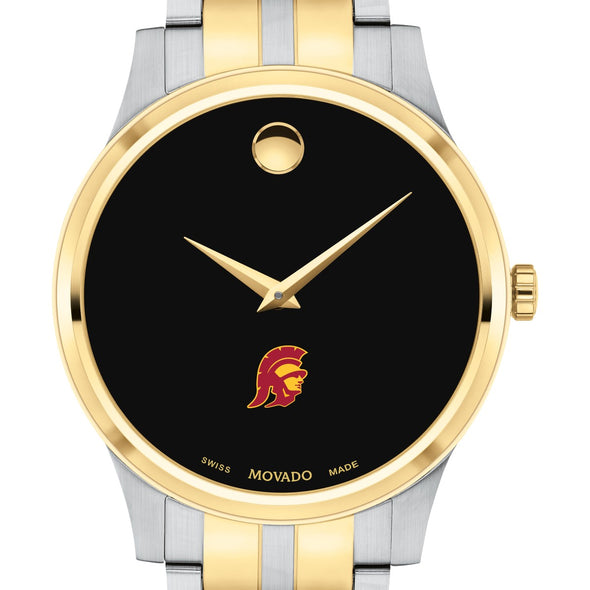 USC Men&#39;s Movado Collection Two-Tone Watch with Black Dial Shot #1