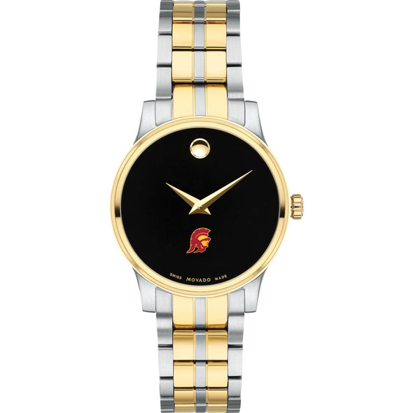 USC Women&#39;s Movado Collection Two-Tone Watch with Black Dial Shot #2