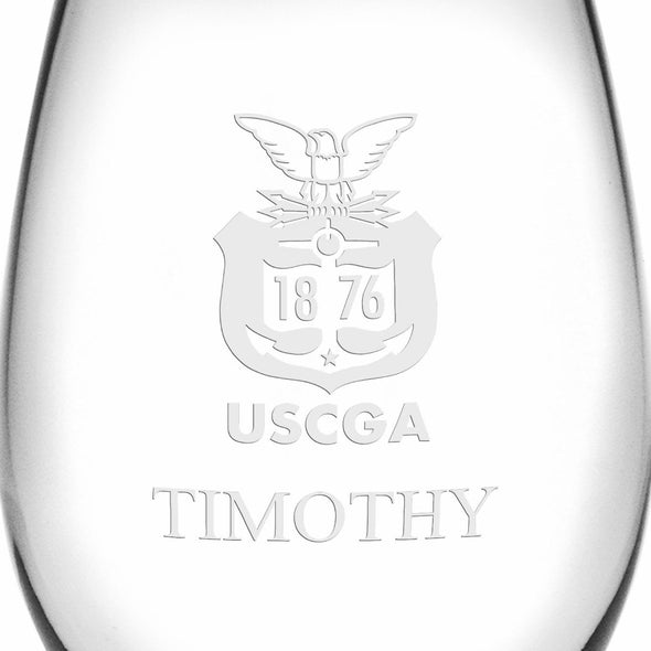 USCGA Stemless Wine Glasses Made in the USA Shot #3