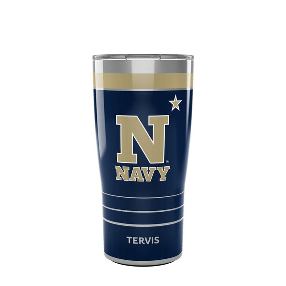 USNA 20 oz. Stainless Steel Tervis Tumblers with Slider Lids - Set of 2 Shot #1