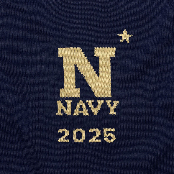 USNA Class of 2025 Navy Blue and Gold Sweater by M.LaHart Shot #2