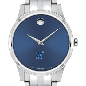 USNA Men's Movado Collection Stainless Steel Watch with Blue Dial Shot #1