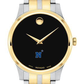 USNA Men's Movado Collection Two-Tone Watch with Black Dial Shot #1