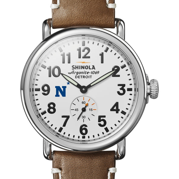 USNA Shinola Watch, The Runwell 41 mm White Dial Shot #1