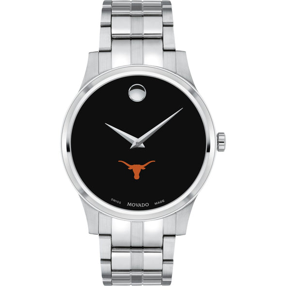 UT Austin Men&#39;s Movado Collection Stainless Steel Watch with Black Dial Shot #2