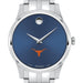 UT Austin Men's Movado Collection Stainless Steel Watch with Blue Dial