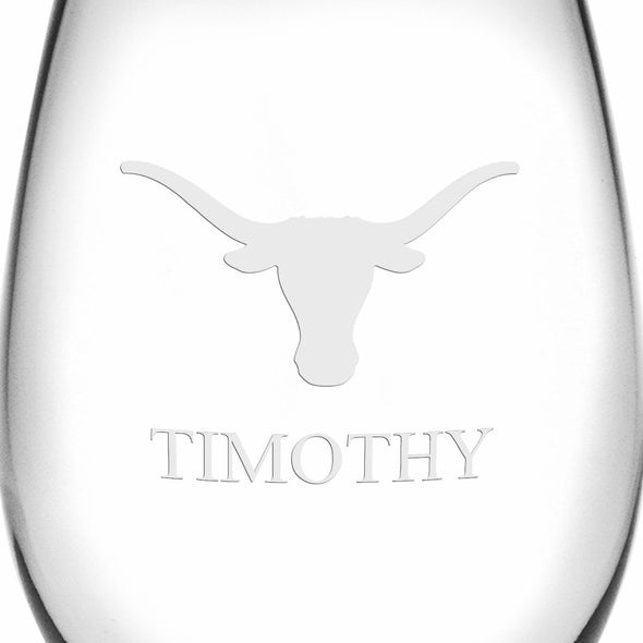 UT Austin Stemless Wine Glasses Made in the USA Shot #3