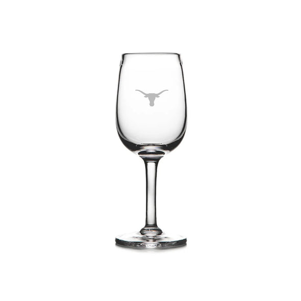 UT Austin White Wine Glass by Simon Pearce Shot #1