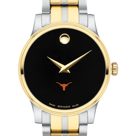 UT Austin Women&#39;s Movado Collection Two-Tone Watch with Black Dial Shot #1