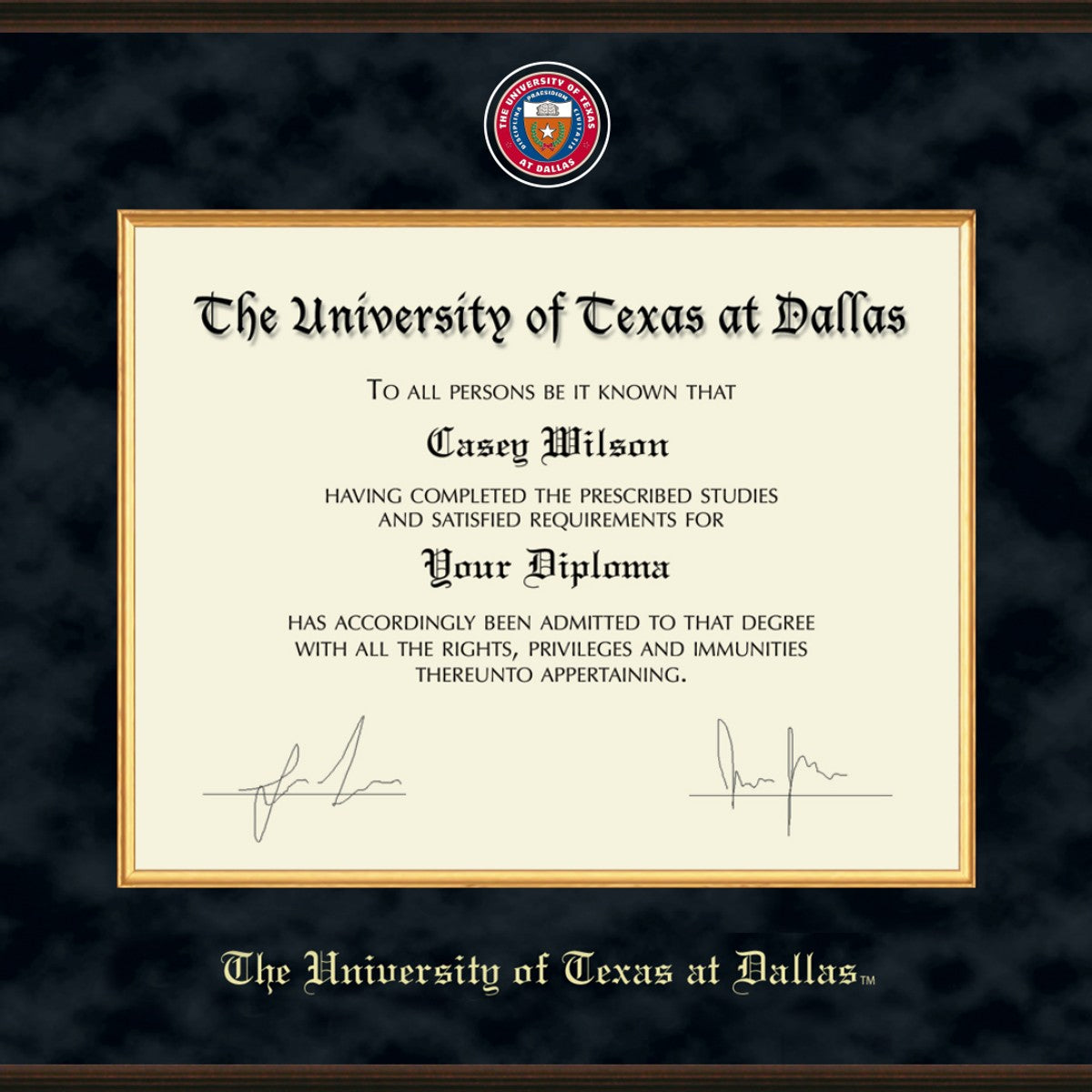 UT Dallas Diploma Frame - Excelsior - Graduation Gift Selection | M ...