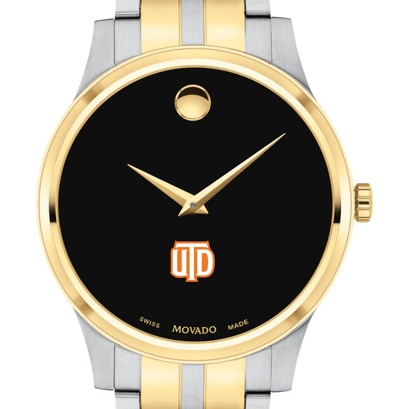 UT Dallas Men&#39;s Movado Collection Two-Tone Watch with Black Dial Shot #1