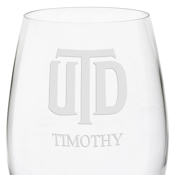 UT Dallas Red Wine Glasses Shot #3