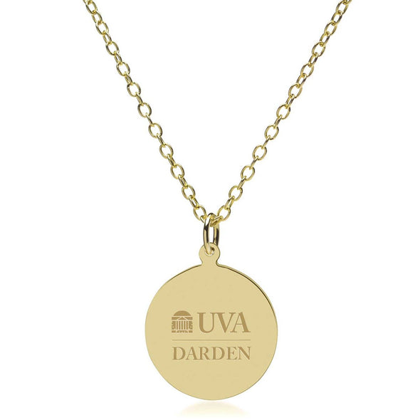 UVA Darden 18K Gold Pendant &amp; Chain Shot #2