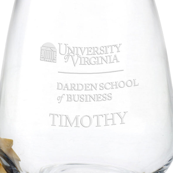 UVA Darden Stemless Wine Glasses Shot #3