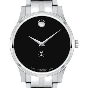 UVA Men's Movado Collection Stainless Steel Watch with Black Dial Shot #1