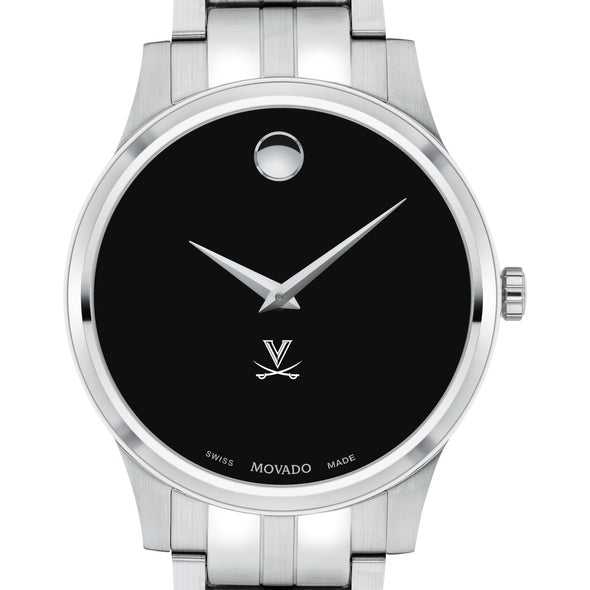 UVA Men&#39;s Movado Collection Stainless Steel Watch with Black Dial Shot #1