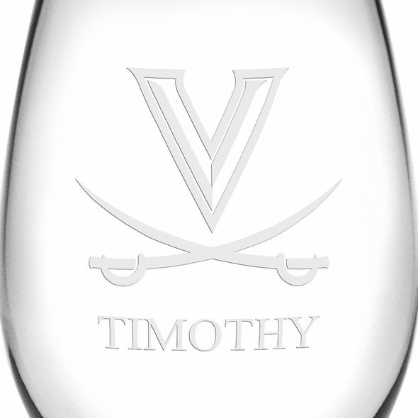 UVA Stemless Wine Glasses Made in the USA Shot #3