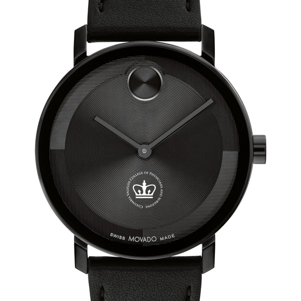 Vagelos College of Physicians &amp; Surgeons Men&#39;s Movado BOLD with Black Leather Strap Shot #1