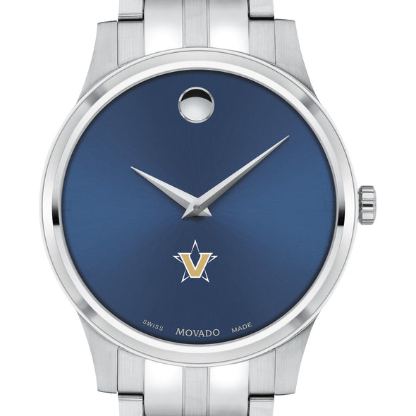 Vanderbilt Men&#39;s Movado Collection Stainless Steel Watch with Blue Dial Shot #1